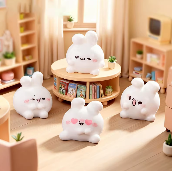 无聊了摆几个小团团陪你情绪解压桌面小摆件温馨治愈工位装饰品